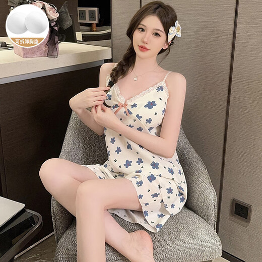 COLORFUL GEMS夏季纯欲碎花吊带家居服套装 LXE-757#彩色条 185 XXL