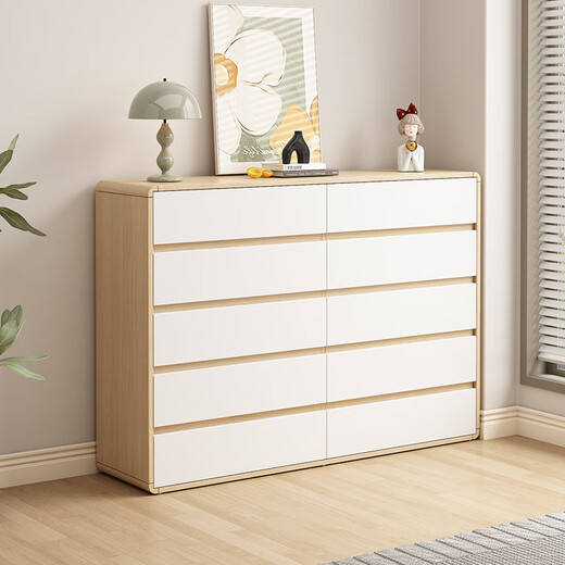 
Han and Tang Shuangsheng Log Style Solid Wood Side Cabinets Living Room Cabinet Multi-function Cabinet Household Storage Bedroom Storage Cabinet [Warm White] Upstairs to install (Real Wood. Rounded Corners) Ten Dolls: 1585*40*111