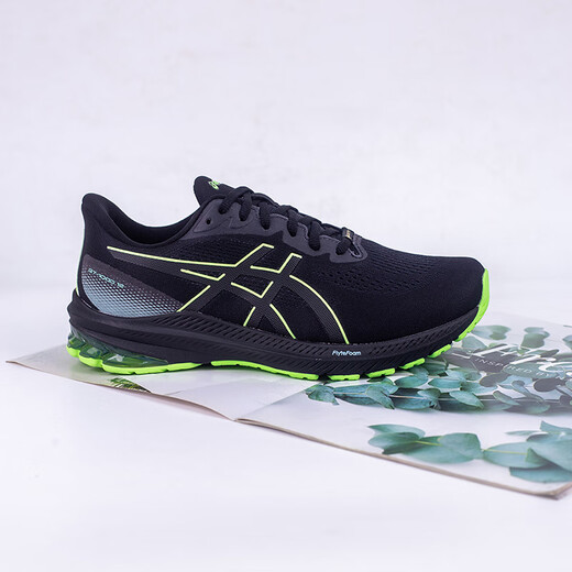 ASICS GT 1000 12 GTX Soporte fuera de carretera impermeable zapatillas de carrera para hombres estables 1011b684-002 Negro/verde 1011b684-002 39 245 mm