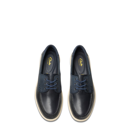 Clarks Bratton Boat Herrenschuhe neue Kuhlatten-Schnüre-up-Freizeitpendler Lederschuhe