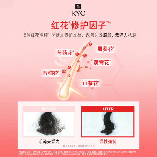 吕（Ryo）升级版红吕莹润修护洗发水改善毛躁洗发膏650ml