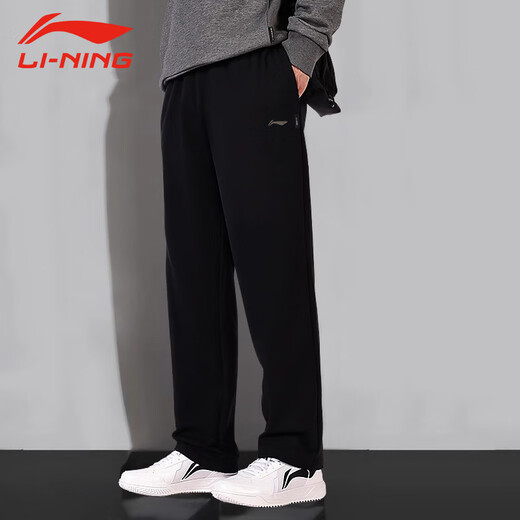Li Ning (Li-Den) Sweat Antants Мужчины прямо Универсальные повседневные брюки с влажностью.