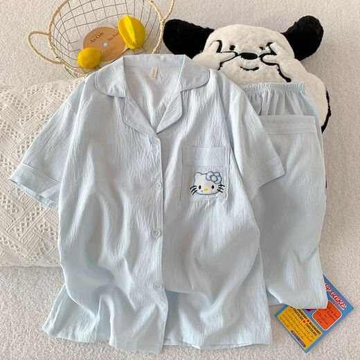 Catman (Miiow) Cloud d'été Cotton 2025 NOUVEAU PAJAMAS TROISSONS FEMMES SUITE DOUILLE ET MIGNE, POUVEZ PORTER LES VOITS À MANDE À MANDE 9905 # Black Love M [suggéré 80-100] Jin [Jin est égal à 0,5 kg] 155-160cmmm.