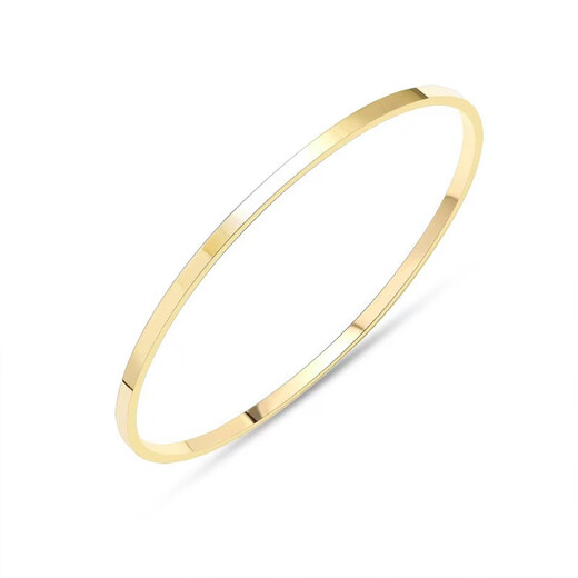 Fat Donglai's same style 18K gold bracelet K color gold plain ring AU750 rose gold gold super shiny surface bracelet simple medium size bracelet (recommended 100-120Jin Jin is equal to 0.5kg)