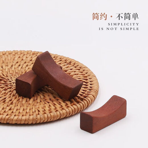 Jieshunxing Chopstick Holder Chopstick Holder Wooden Chopstick Holder Household Red Sandalwood Chicken Wing Wood Male Chopstick Holder Chinese Chopstick Pillow Commercial Wholesale Chicken Wing Log Chopstick Holder Exquisite and Simple 5 Pack