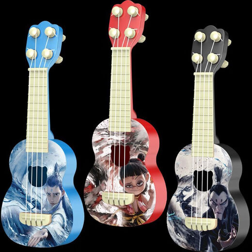 Ibanez鲸美多哪吒2魔童闹海尤克里里可弹奏吉他哪吒闹海儿童玩具吉他魔 哪吒大号可弹奏尤克里里