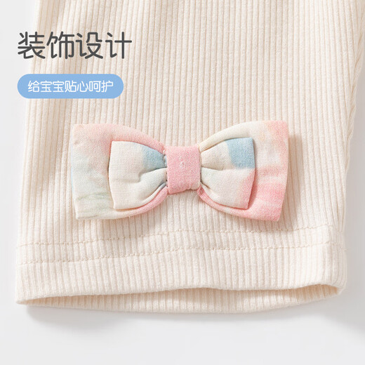 班喜迪【时尚蝴蝶结】女童套装夏装新款儿童洋气公主上衣宝宝薄款五分裤