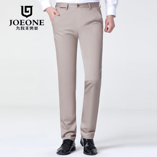 Jiumuwang 2025 Sommerqualität Herrenhosensaison Saison dünne Hochtätigkeitshosen mittleren Alters mit hoher Tapferkeitshose Daddy Long Hosen 9929-1 Khaki 31