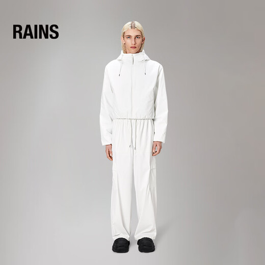 Chaqueta corta de lluvias para hombres y mujeres a prueba de viento con capucha con capucha con capucha con capucha para hombres y mujeres lohja chaqueta corta/15780 blanca suave s 160/88a (tamaño demasiado grande)