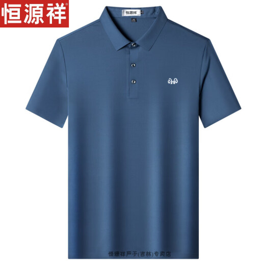 Hengyuanxiang mittleren und älteren Eisseide kurzärmeliges T-Shirt, Vater mittleren Alters Casual Lose Polo halbärmelig 9859 flacher Kaffee 165/m