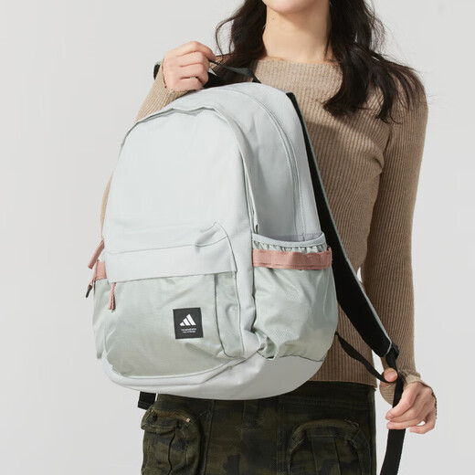 Adidas Rucksack für Männer und Frauen Neue Outdoor Casual Lightweight Student Rucksack Vielseitiger tragbarer Sporttasche JX5008 Miracle Silver Misc