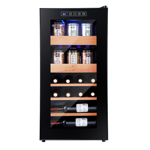 Curtis (KEDISI) air-cooled compressor red wine cabinet constant temperature household tea cabinet wine cellar small ice bar box tea refrigerated cabinet stainless steel rack hanging cup + 1.26 meters high
