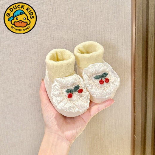 G. Duckkids 0-1 Jahre alte Babyweiche alleinige Anti-Schlupf-Kleinkindschuhe und Socken 3-6-9-12 Monate alt, ohne Schuhe zu verlieren A0281 Pink <Spring- und Herbst Edition> 11 Innenlänge cm ca.