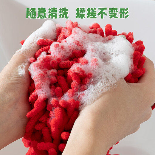 Jieliya hand towel 16*26cm chenille thickened water-absorbent quick-drying sponge bathroom hanging absorbent towel banana