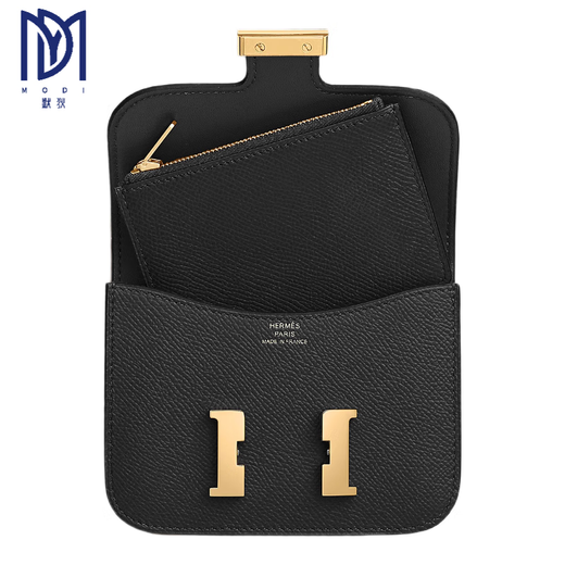 Hermes (HERMES) women's new Kangkang H buckle waist bag coin purse wallet calfskin clutch classic style 1