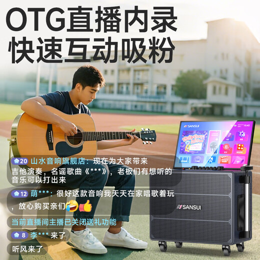 
Shanshui (SANSUI) home ktv audio set square dance audio amplifier all-in-one outdoor audio karaoke song special karaoke song order machine Bluetooth speaker can connect to TV Q128 large 12-inch speaker [enhanced voice] 500G