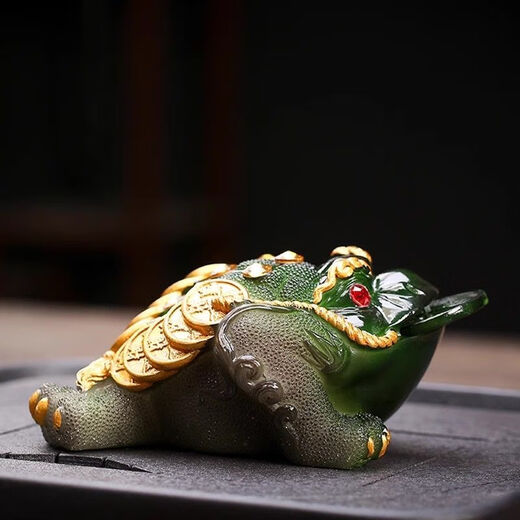 Xu Nian tea pet ornaments golden toad boutique can raise color-changing tea set Pixiu accessories tea table tea tray color-changing auspicious Pixiu baby