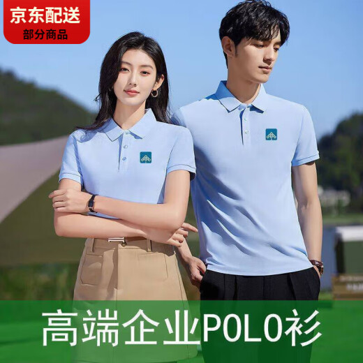 CARLOS KAYLA碧桂园物业工衣 工作服T恤定制logo薄款冰丝企业团体POLO短袖 677 2XL