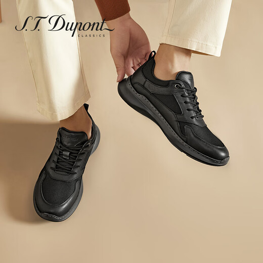 S.T.DUPONT CLASSICS Dupont men's toe-layer cowhide leather shoes men's comfortable urban sports casual business shoes black 40