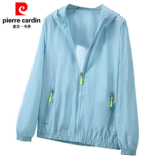 Pierre cardin summer 2025 light and light breathable versatile sun protection clothes for women loose and larger size purple-proof. Outer jacket ZB1355 blue 4XL 155-179