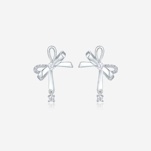 Saturday Fortune Earrings Women's Bow Earrings S925 Silver High-Quality Birthday Gift J0914935 Pair