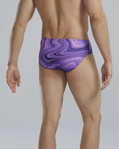 TYR Herren-Badehose, professionelles Wettkampf-Triangel, chlorbeständig und langlebig, dicht und schnell trocknend, Sportschwimmen, Purple Vitality 36