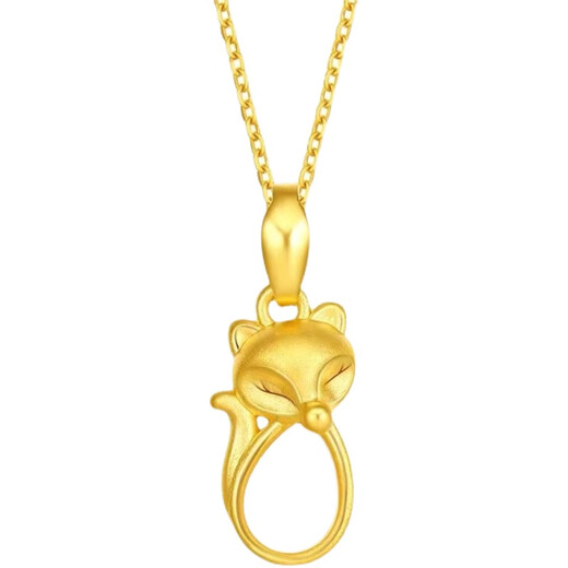 Wei Ci gold necklace women's pure gold heart-shaped pendant plated 18k color gold clavicle chain 2025 new Valentine's Day gift Jasper Fox