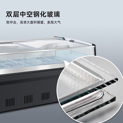
AUCMA (AUCMA) fresh meat cabinet display cabinet supermarket pork refrigerated fresh food cabinet commercial horizontal freezer cold dishes duck neck cabinet sushi fruit cooked beef and mutton cold fresh display cabinet flat mouth gray style (2500*1050*930)