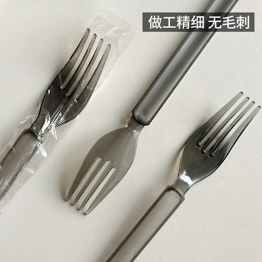 Meikejie disposable American-style forks and spoons, individually packaged take-out plastic forks, fruit salad dessert forks, light eating pasta forks, individually packed economical forks, 100 pieces