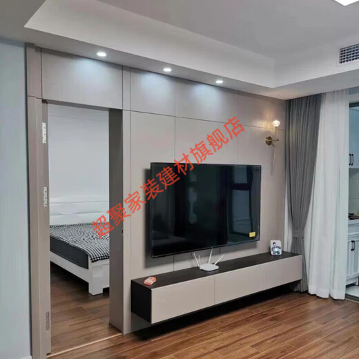 Meikejie door secret door, bathroom storage room, solid wood composite TV background wall, living room room hidden door customization, main picture, please contact customer service for customization