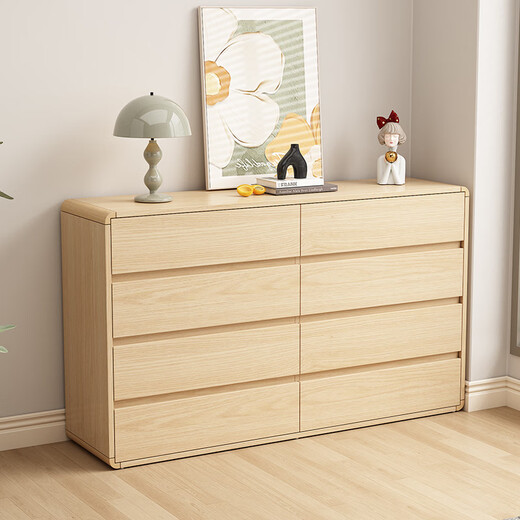 
Han and Tang Shuangsheng Log Style Solid Wood Side Cabinets Living Room Cabinet Multi-function Cabinet Household Storage Bedroom Storage Cabinet [Warm White] Upstairs to install (Real Wood. Rounded Corners) Ten Dolls: 1585*40*111