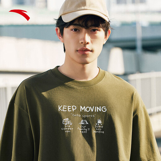 安踏×ZOLA艺术家联名丨冰肤短袖夏季潮流情侣宽松运动上衣男休闲T恤