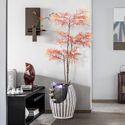 Modernes Wohnzimmer fließendes Wasser und Vermögen Ornamente Bürobrunnen Dekorationen TV