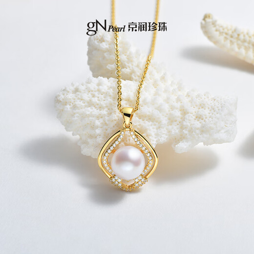Jingrun Yantong S925 silver 1011mm white pearl pendant new style 10-11mm with 925 silver chain