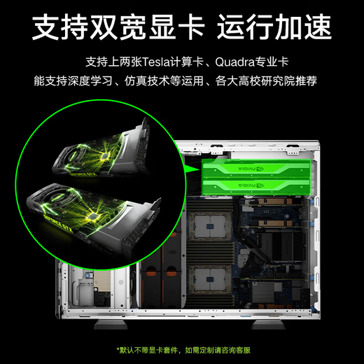 Dell PowerEdge T550 Tower Server Deep Learning GPU Computing Acceleration DeepSeek Local Deployment Desktop Computer Host 2* Silver 4310 24 Cores 2.1G 256G丨2*1.2T丨H755丨24G Graphics Card