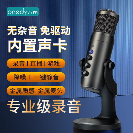 Wandi Core Upgrade Audiobook Special Recording Equipment Himalayan Dubbing Microphone Online Class K Singing Live Broadcast Microphone Mobile Computer USB Noise Reduction Conference Android Apple Pro Upgraded Version - Computer Only Professional Recording + Built-in Sound Card