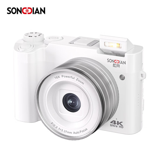 SONGDIAN digital camera front and rear dual camera 6400W high-definition micro-single camera vlog portable student entry camera Official standard black 256G memory