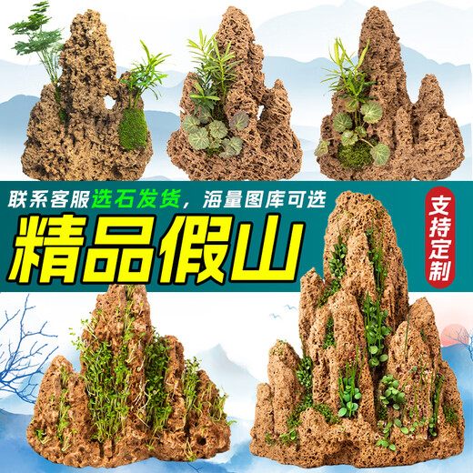 High-quality water-absorbing stone bonsai fish pond rockery micro-landscape decoration natural rockery stone landscaping raw stone high-quality 150-159cm water-absorbing stone without basin