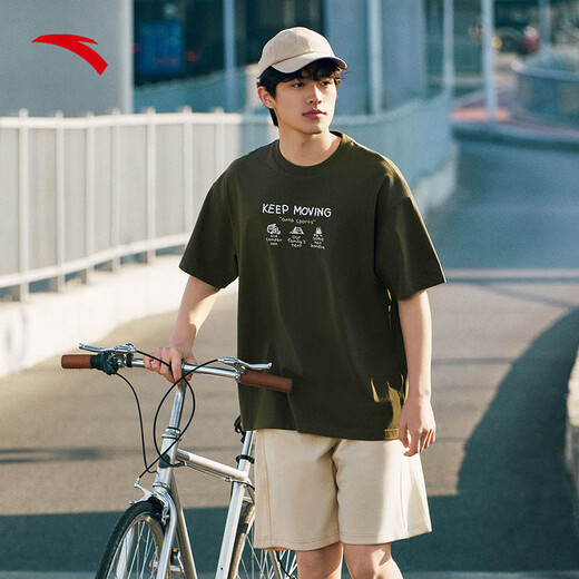 安踏×ZOLA艺术家联名丨冰肤短袖夏季潮流情侣宽松运动上衣男休闲T恤