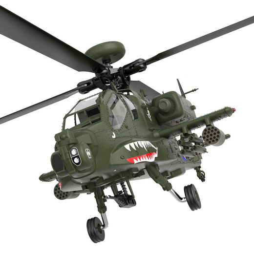 2024 Yuxiang F11 Apache Вооруженный дистанционное управление вертолетным вертолетом 3D обратный полетет 6 модели модели модели модели Drone Apache набор для полного набора для летания правой рукой ролик Shuangfei 2 Батарея yuxiang Общий агент + послепродажные наведения +