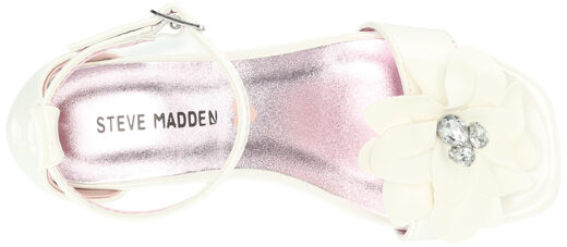 Steve Madden Girls Lessa, White White 5 Big Kid