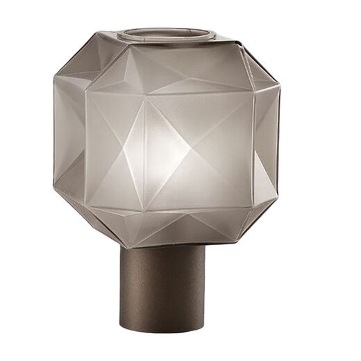 
Bedside light decoration light luxury desk lamp Nordic modern simple glass designer living room bedroom model room lamp M1047 smoke gray large button switch