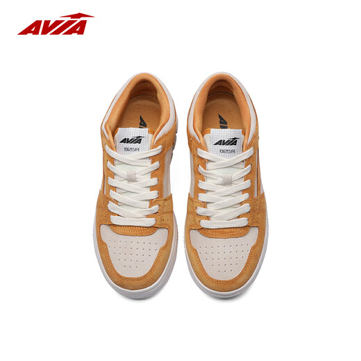 AVIA新品825R复古潮流球鞋女款时尚百搭低帮透气运动鞋鞋子 白橙 37