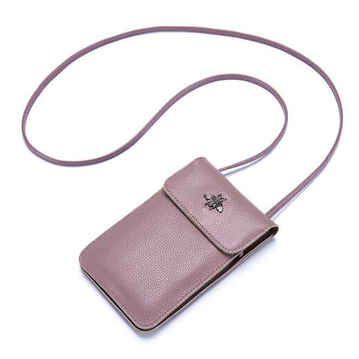 Hgirxv Touchscreen Real Leder Mobiltelefon Tasche Mini Damen Crossbody Tasche Neue transparente Top -Layer -Brustwarzen kleine Leder -Handy -Tasche Weiche Leder 3519 Wein Rot
