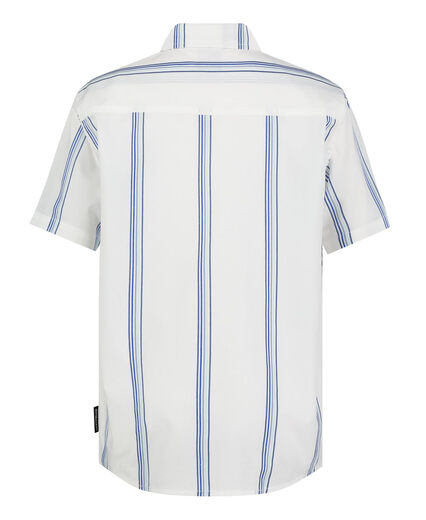 LUCKY BRAND Boys' Short-Sleeve Buttoned Camping Shirt Vertical Cloud Dancer 8