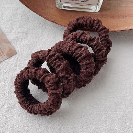 Yingtang high ponytail meatball hair circle thickened headband new autumn and winter high elasticity durable seamless hair rope student hairstyle thickened headband 5 pieces random color