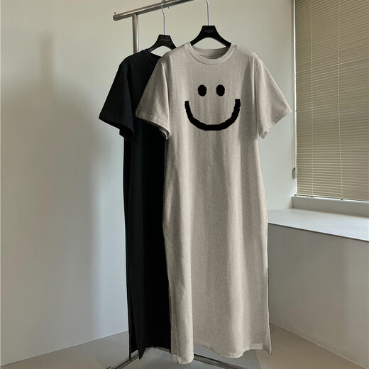 
Langsha pure cotton nightgown for women's summer thin large size pregnant women's pajamas dress home clothes summer casual loose short-sleeved long skirt white [A9901] M [Recommended 110Jin [Jin equals 0.5 kg]]