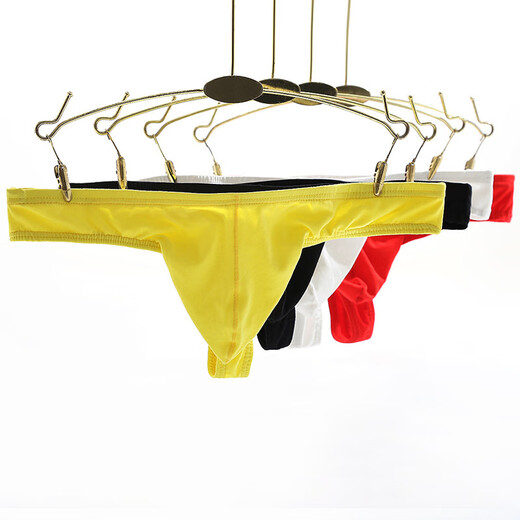 FHHUABD性感男士性jj丁字裤同志gay情趣内裤衣服装批发 白色 M