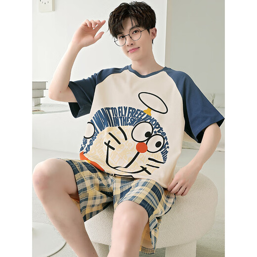 Liu Chaobu Pajamas Pajamas Pajamas Algodón de algodón de verano 2025 Nuevo adolescente delgada Caricomunidad de alumno gran tamaño WB-1343 M pequeño adecuado para aproximadamente 155 cm de altura y peso 80-