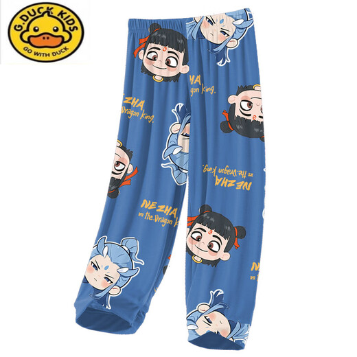 G.DUCKKIDS儿童睡衣小男孩莫代尔薄款夏季男童大童三件套家居服哪吒2025 1M--ST-12353 170 12码(120-130)cm